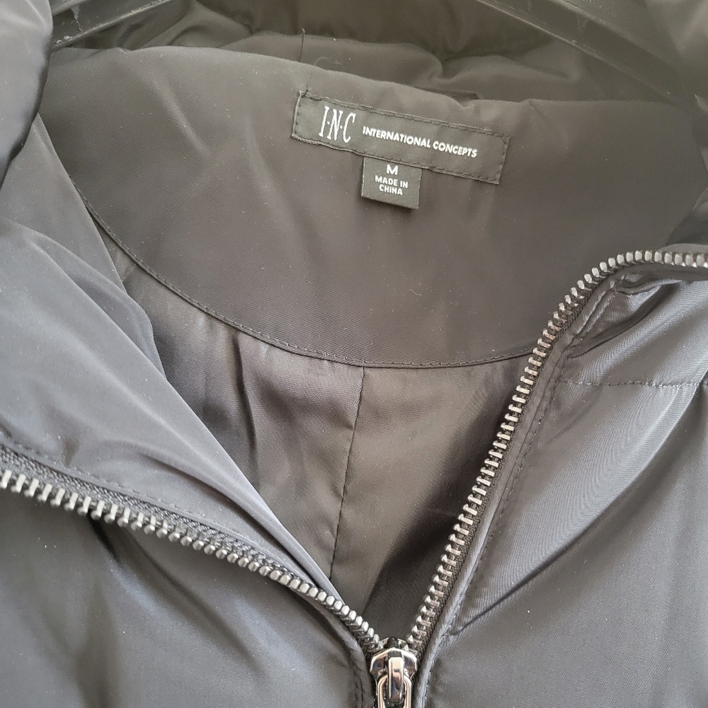 INC International Concepts | NEW Black Puffer Jacket Medium - Picture 6 of 9
